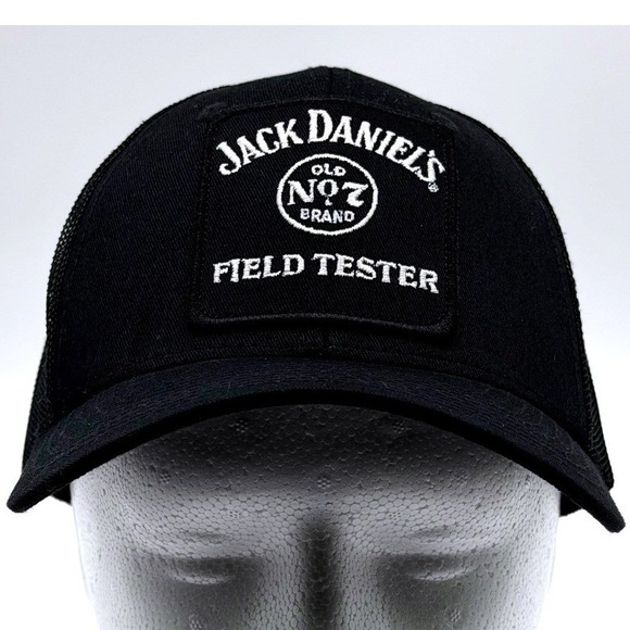 Jack Daniel'S Other - Jack Daniels Old No 7 Field Tester Black Trucker Hat Snapback Mesh Cap Mens